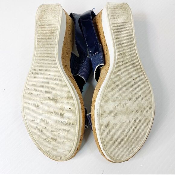 AK Sport but Anne Klein Sling Back Open Toe Wedges 9.5 - Picture 7 of 8